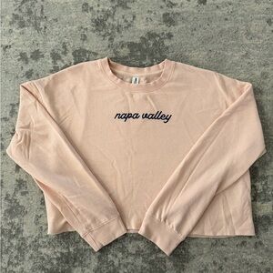 Independent Trading Co. Napa Valley Pink Cropped Sweatshirt